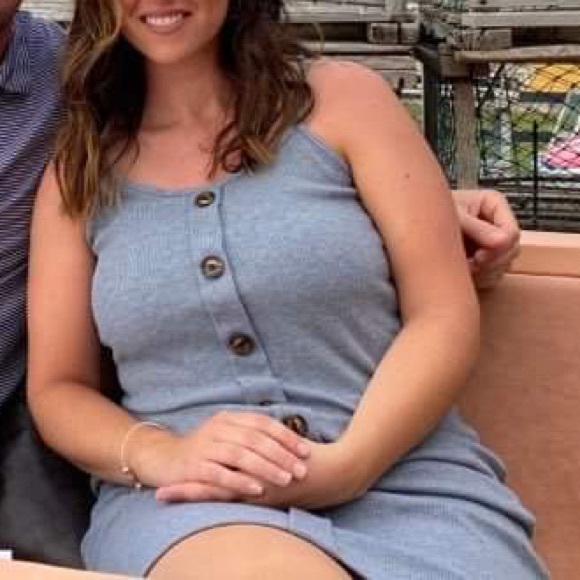 ASOS Ribbed MIDI grey dress tags removed size 6 - Picture 2 of 3